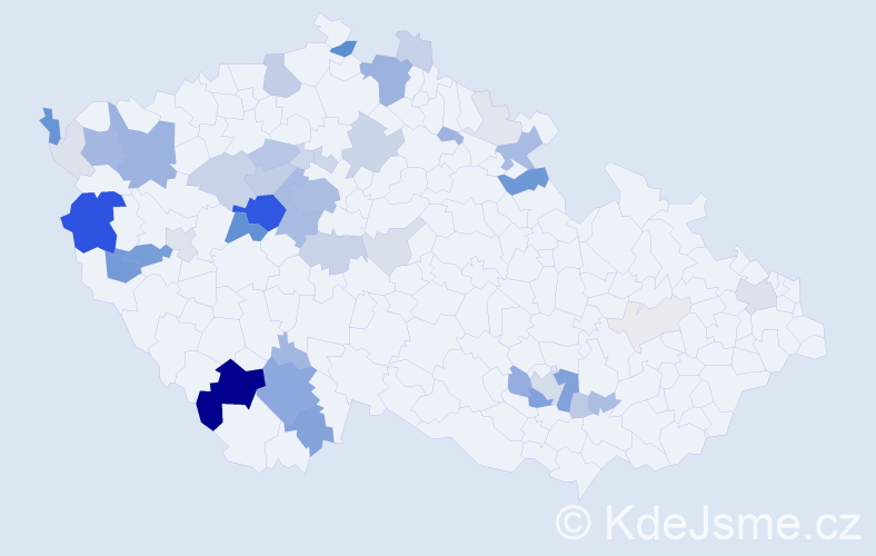 Příjmení: 'Fatka', počet výskytů 193 v celé ČR