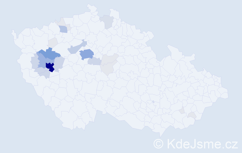 Příjmení: 'Koukolíková', počet výskytů 106 v celé ČR
