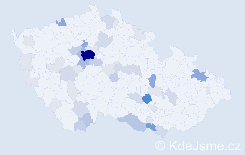 Příjmení: 'Bahenská', počet výskytů 146 v celé ČR