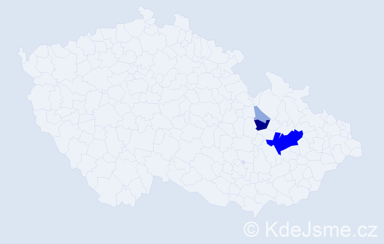 Příjmení: 'Habrluk', počet výskytů 11 v celé ČR