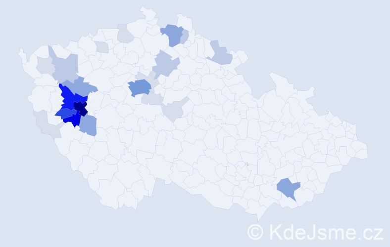 Příjmení: 'Kydlíčková', počet výskytů 99 v celé ČR