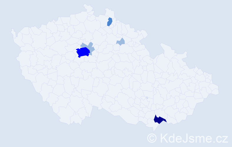 Příjmení: 'Baxter', počet výskytů 11 v celé ČR