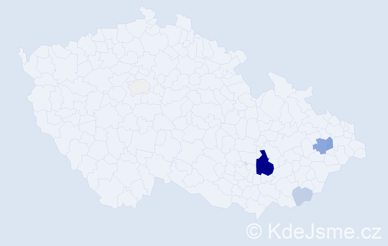 Příjmení: 'Čepán', počet výskytů 16 v celé ČR
