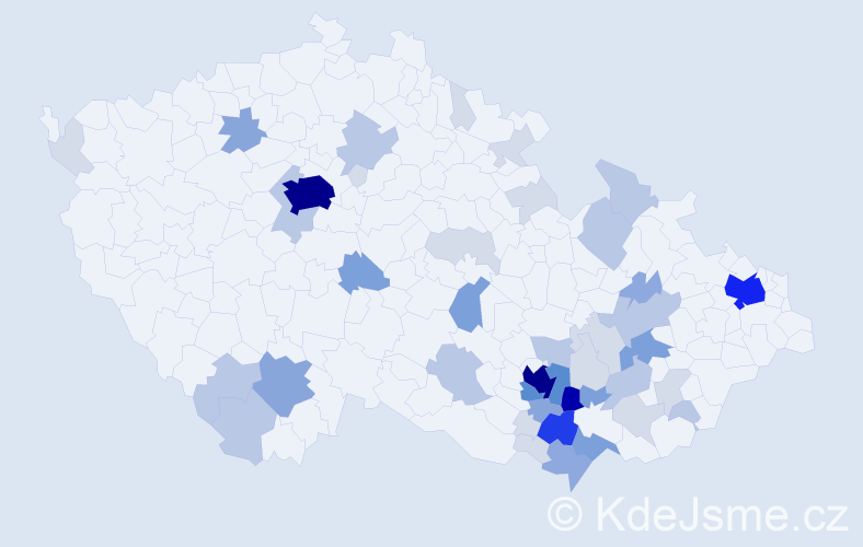 Příjmení: 'Partyka', počet výskytů 163 v celé ČR