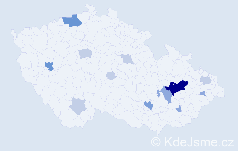 Příjmení: 'Bezlojová', počet výskytů 37 v celé ČR