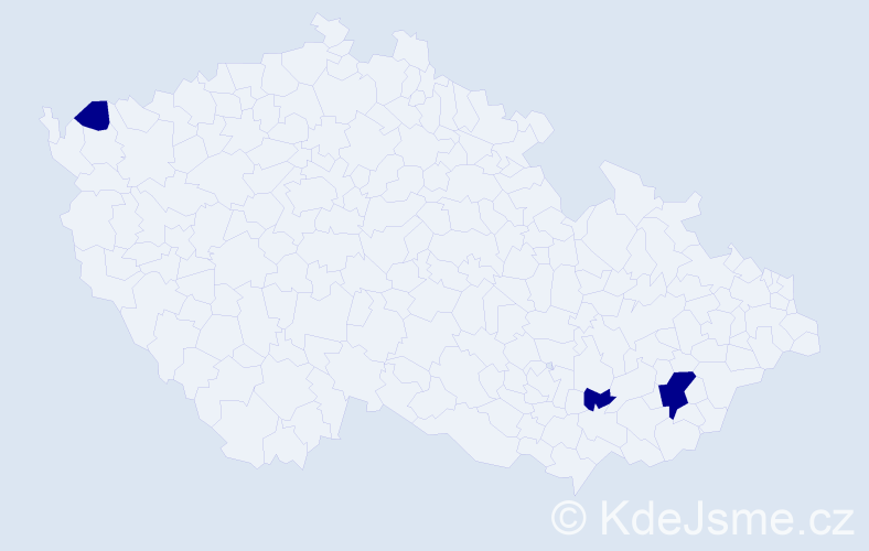 Příjmení: 'Kafarová', počet výskytů 6 v celé ČR
