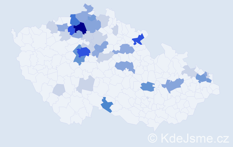 Příjmení: 'Rokošová', počet výskytů 116 v celé ČR