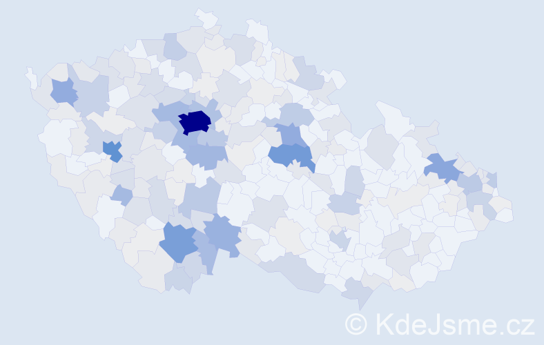 Příjmení: 'Korbel', počet výskytů 951 v celé ČR
