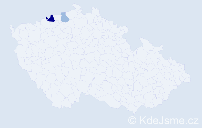 Příjmení: 'Rjaska', počet výskytů 5 v celé ČR