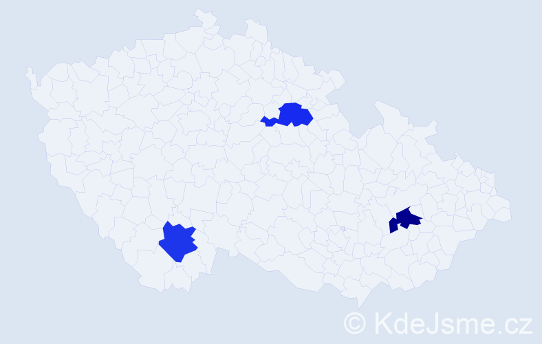 Příjmení: 'Kovchar', počet výskytů 3 v celé ČR