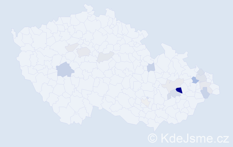 Příjmení: 'Halusková', počet výskytů 34 v celé ČR