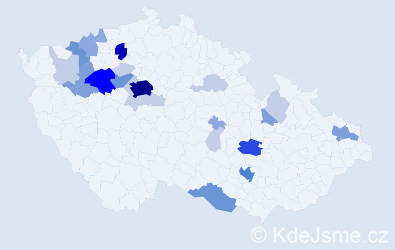 Příjmení: 'Scheiner', počet výskytů 81 v celé ČR