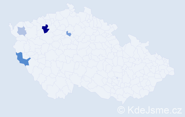 Příjmení: 'Csingerová', počet výskytů 7 v celé ČR