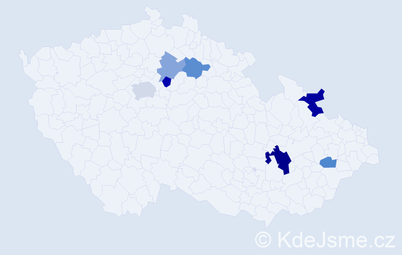 Příjmení: 'Balvan', počet výskytů 12 v celé ČR
