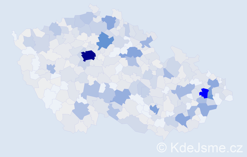 Příjmení: 'Bartoňová', počet výskytů 2436 v celé ČR