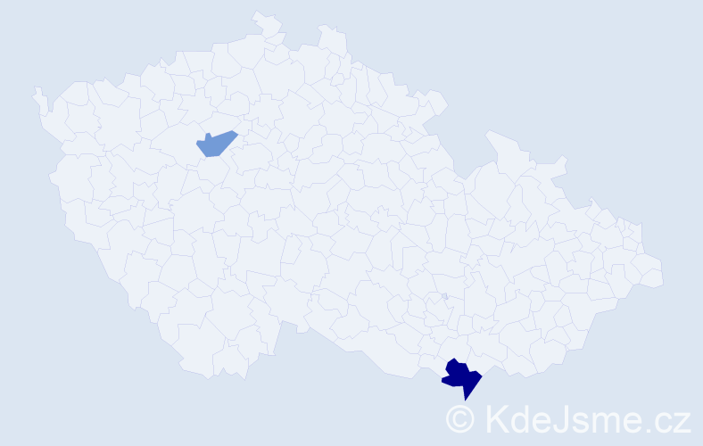 Příjmení: 'Mikitková', počet výskytů 3 v celé ČR