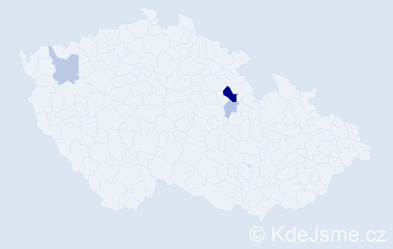 Příjmení: 'Plotek', počet výskytů 9 v celé ČR