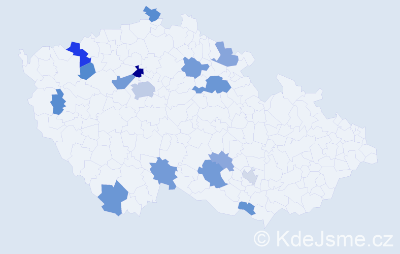 Příjmení: 'Neufussová', počet výskytů 45 v celé ČR