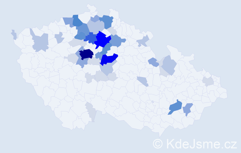 Příjmení: 'Balšánková', počet výskytů 150 v celé ČR
