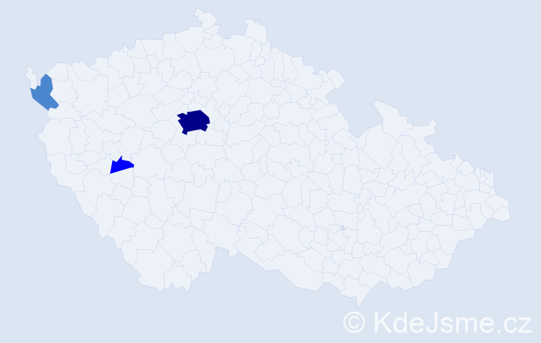 Příjmení: 'Berezkin', počet výskytů 6 v celé ČR