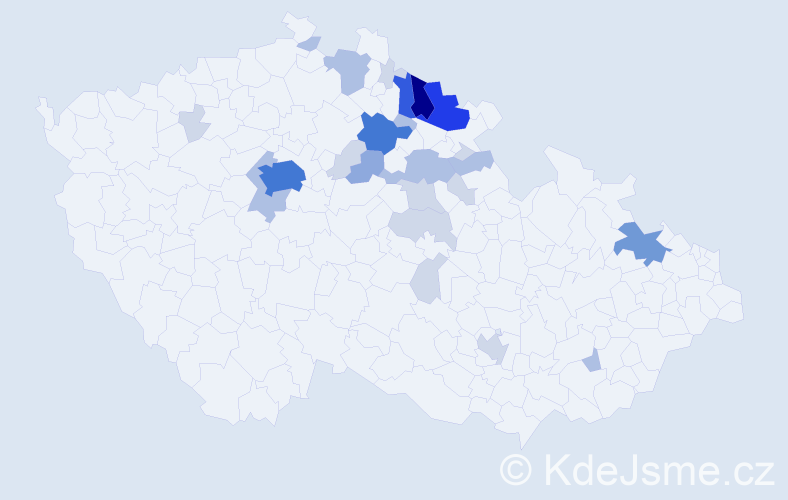 Příjmení: 'Kavánová', počet výskytů 81 v celé ČR