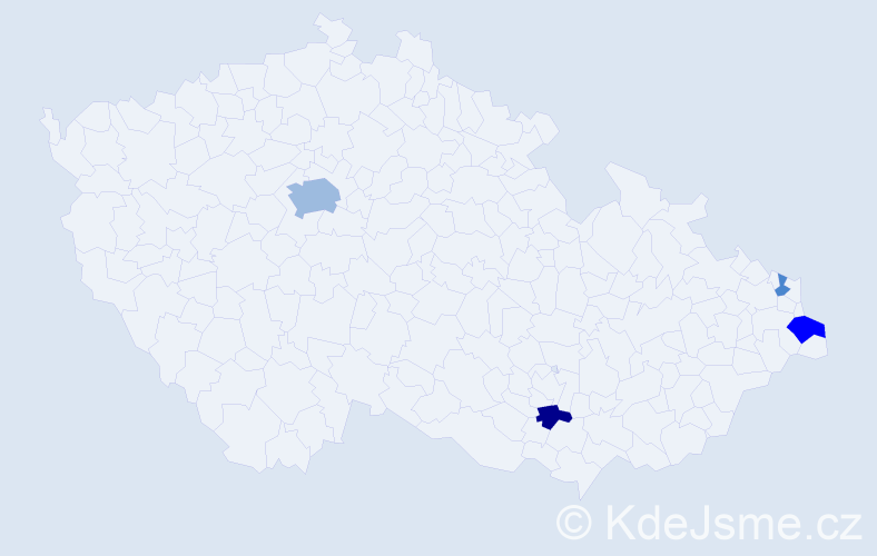 Příjmení: 'Barnovský', počet výskytů 10 v celé ČR