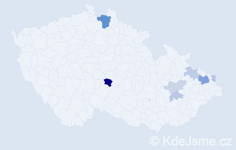 Příjmení: 'Guziková', počet výskytů 17 v celé ČR