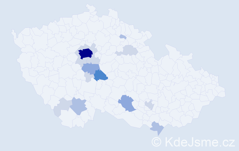 Příjmení: 'Vender', počet výskytů 41 v celé ČR