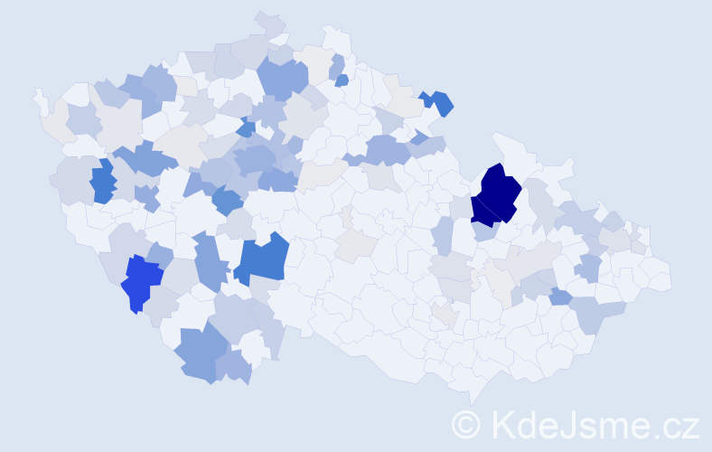 Příjmení: 'Matějček', počet výskytů 583 v celé ČR