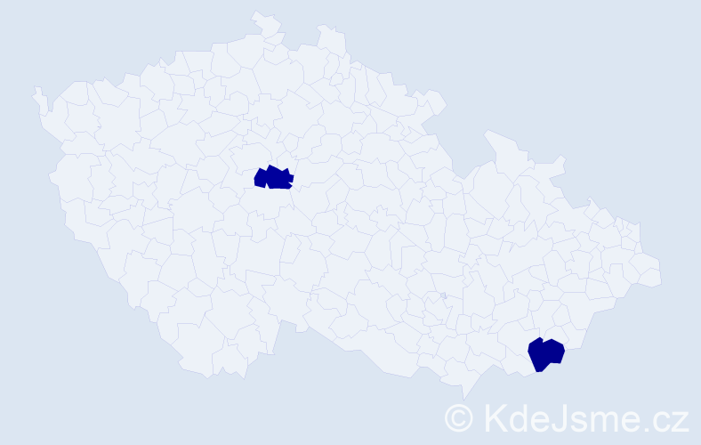 Příjmení: 'Moshtuk', počet výskytů 2 v celé ČR