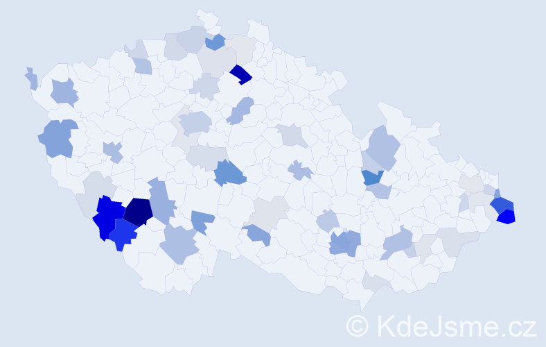 Příjmení: 'Nikodemová', počet výskytů 165 v celé ČR