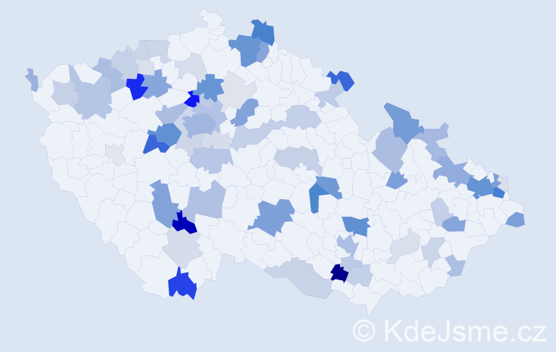 Příjmení: 'Taraba', počet výskytů 254 v celé ČR