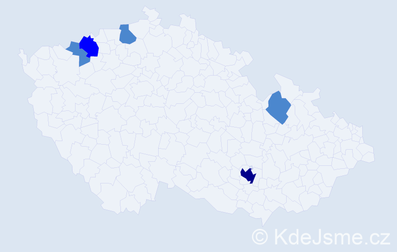 Příjmení: 'Andonovová', počet výskytů 8 v celé ČR