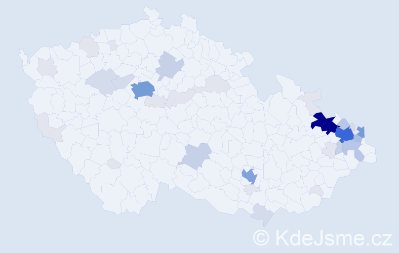 Příjmení: 'Kremer', počet výskytů 129 v celé ČR