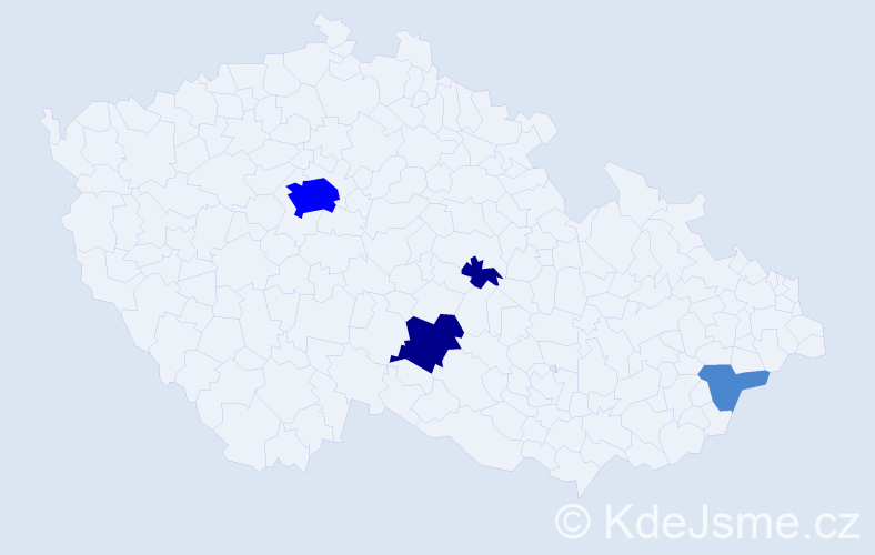 Příjmení: 'Lulić', počet výskytů 9 v celé ČR
