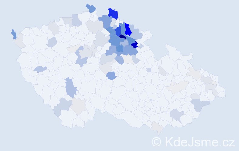 Příjmení: 'Erban', počet výskytů 262 v celé ČR