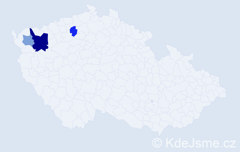 Příjmení: 'Lavóová', počet výskytů 6 v celé ČR