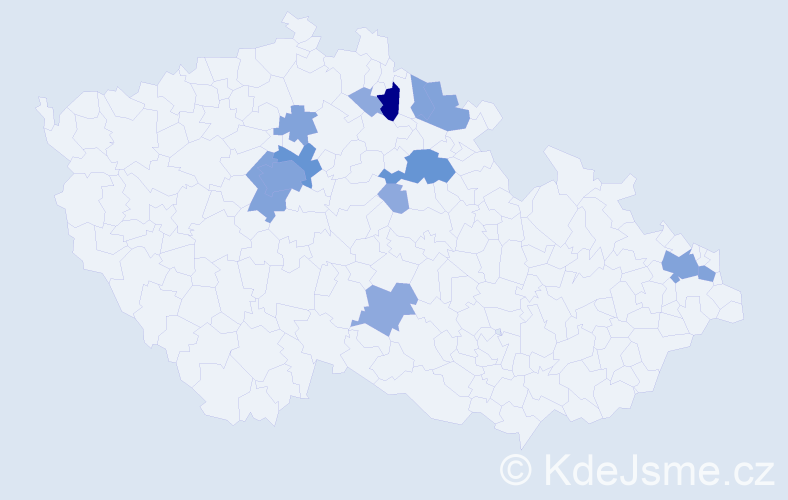 Příjmení: 'Riegr', počet výskytů 31 v celé ČR