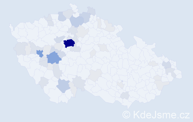 Příjmení: 'Kotrbatá', počet výskytů 155 v celé ČR