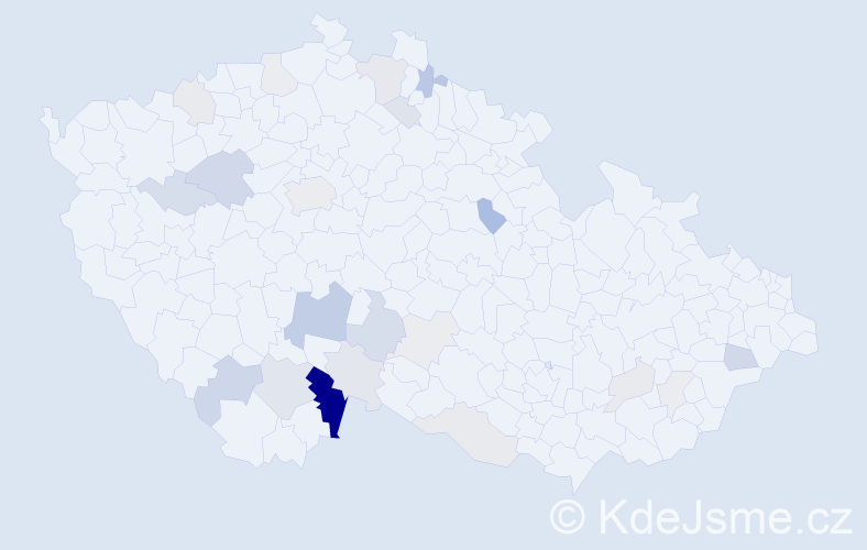 Příjmení: 'Adensamová', počet výskytů 60 v celé ČR