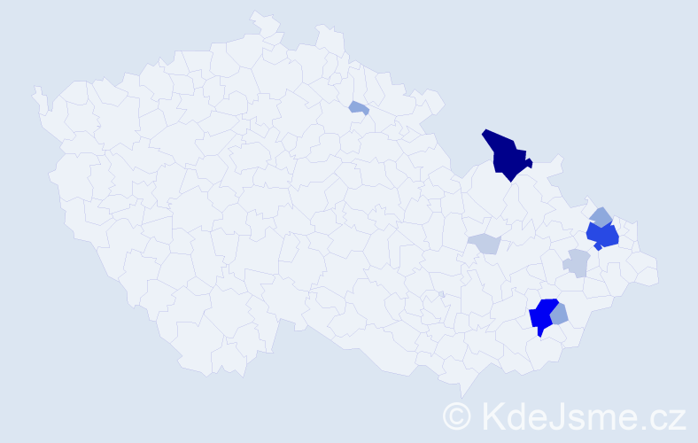 Příjmení: 'Rupa', počet výskytů 35 v celé ČR