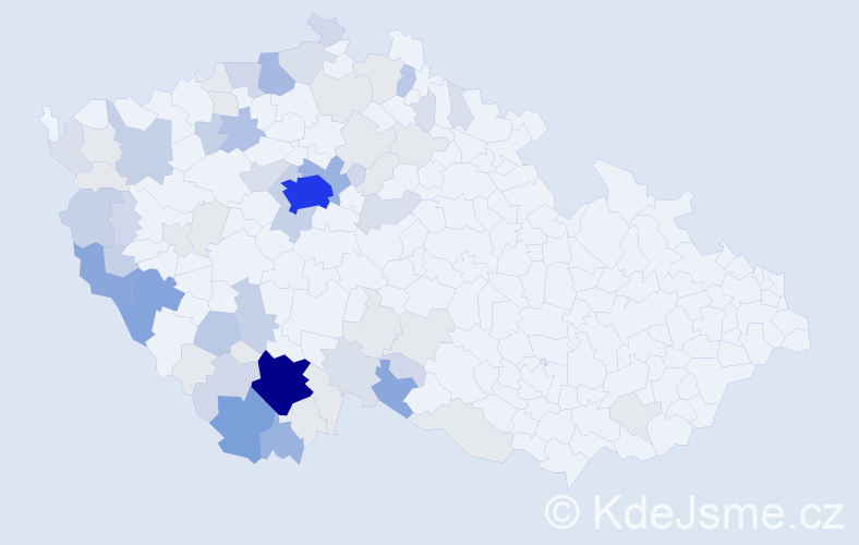 Příjmení: 'Rynešová', počet výskytů 235 v celé ČR