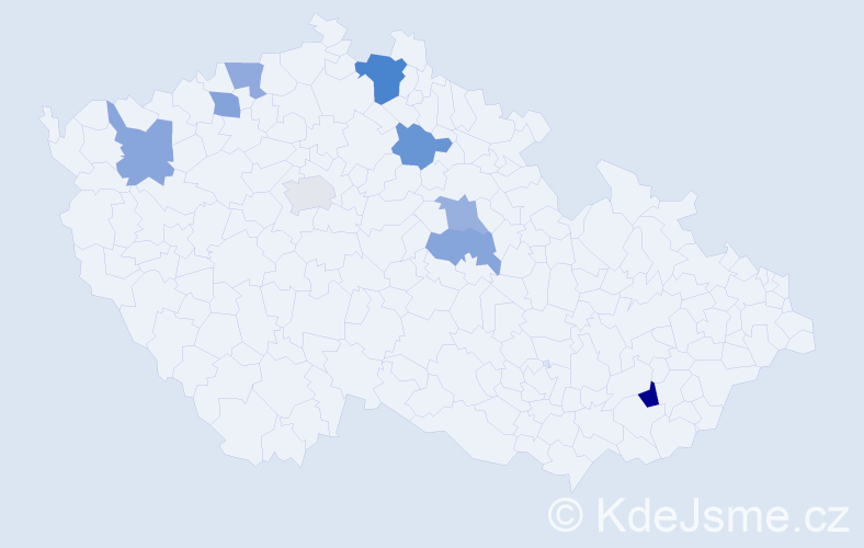 Příjmení: 'Halaburková', počet výskytů 12 v celé ČR