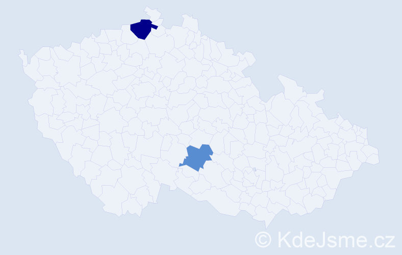 Příjmení: 'Dulimov', počet výskytů 9 v celé ČR