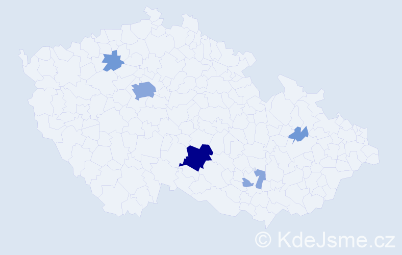Příjmení: 'Ryčková', počet výskytů 19 v celé ČR