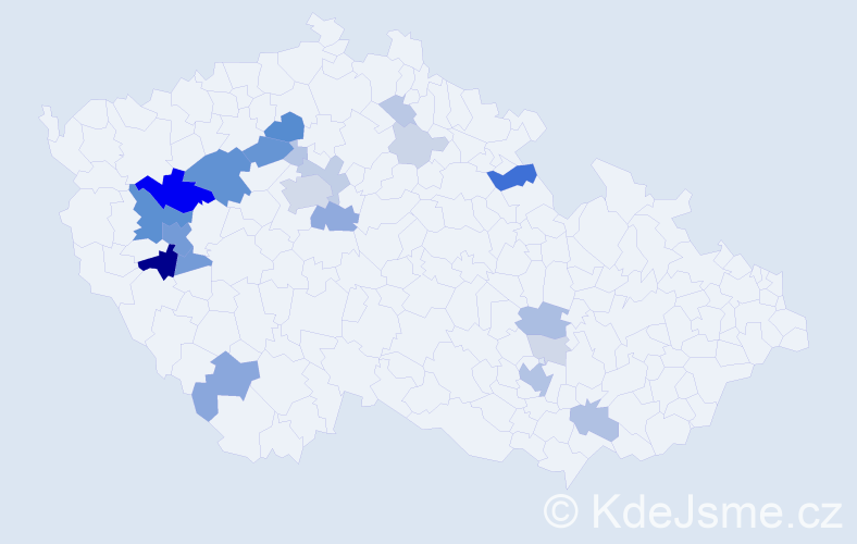 Příjmení: 'Sušánková', počet výskytů 80 v celé ČR