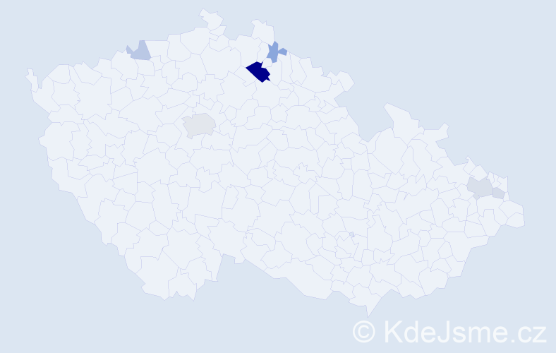 Příjmení: 'Verich', počet výskytů 16 v celé ČR
