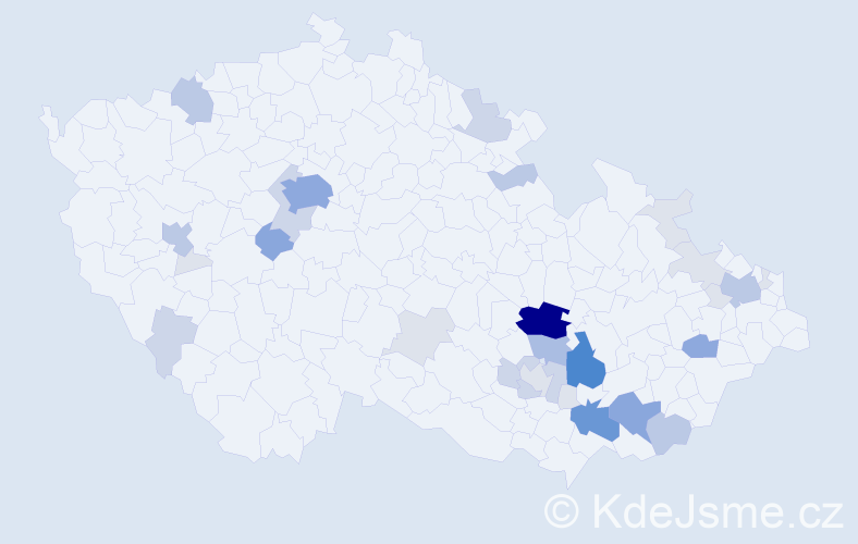 Příjmení: 'Španěl', počet výskytů 113 v celé ČR