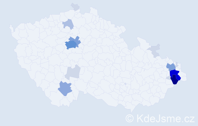 Příjmení: 'Bakotová', počet výskytů 52 v celé ČR