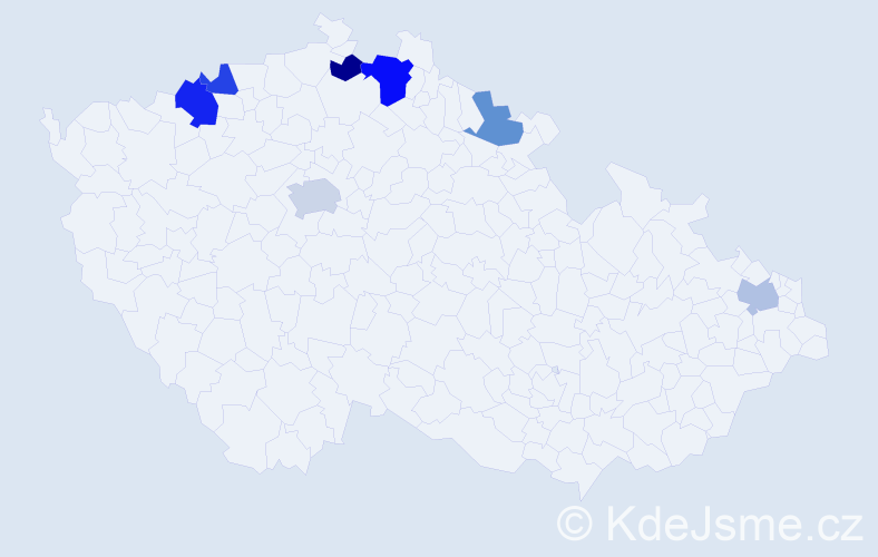 Příjmení: 'Prokopčák', počet výskytů 11 v celé ČR